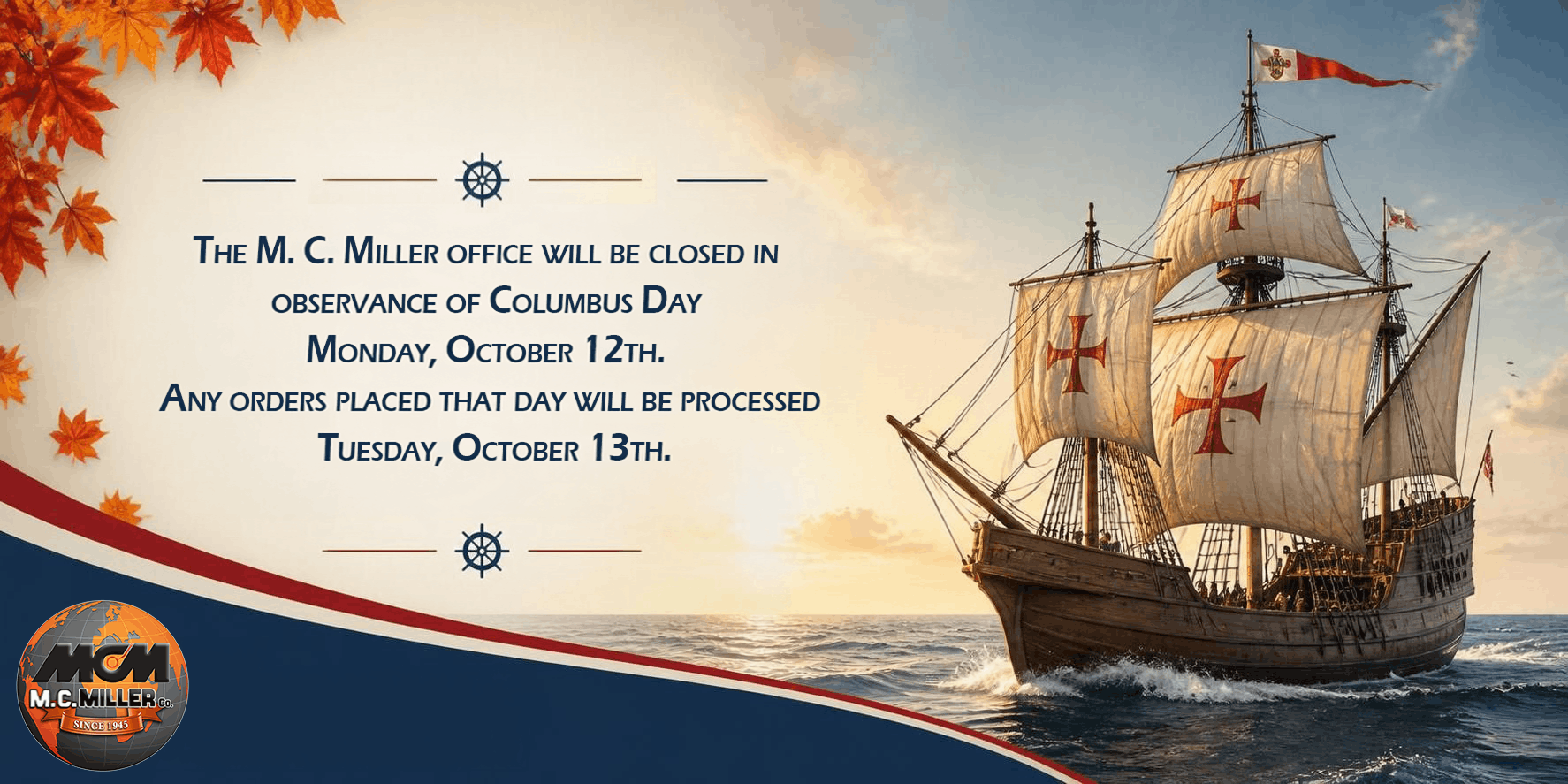 Out of office for columbus day